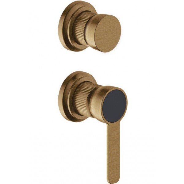 Shower tap Wall-mounted concealed - complete set 2 holes 3 way material: Brass mixer without hand shower, hose and holder Antique Brass, color: Bronze surface: Brushed Wall-mounted - external part Shower tap Wall-mounted concealed - complete set 2 holes 3 way material: Brass mixer without hand shower, hose and holder Antique Brass, color: Bronze surface: Brushed Wall-mounted - external part