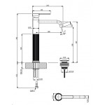 Μπαταρία νιπτήρος επικαθήμενη αναμεικτική από ορείχαλκο για νιπτήρα ελεύθερης τοποθέτησης με βαλβίδα push-open  Antique Brass, χρώμα: Μπρονζέ επιφάνεια: Βουρτσισμένη Επικαθήμενες