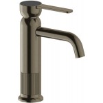 Wash basin tap Deck-mounted material: Brass mixer With push-open waste set Μ size Black Brushed, color: Black surface: Brushed Deck-mounted Wash basin tap Deck-mounted material: Brass mixer With push-open waste set Μ size Black Brushed, color: Black surface: Brushed Deck-mounted