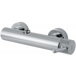 Shower tap with showerpipe and overhead shower Wall-mounted material: Brass mixer, color: Chrome surface: Glossy Wall-mounted exposed with showerpipe and overhead shower Shower tap with showerpipe and overhead shower Wall-mounted material: Brass mixer, color: Chrome surface: Glossy Wall-mounted exposed with showerpipe and overhead shower