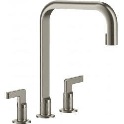 Kitchen tap Deck-mounted material: Brass Finox Brushed Nickel, color: Chrome surface: Brushed Deck-mounted