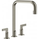 Μπαταρία κουζίνας επικαθήμενη από ορείχαλκο 3 οπών, Finox Brushed Nickel, χρώμα: Χρωμέ επιφάνεια: Βουρτσισμένη Επικαθήμενες