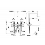 Μπαταρία κουζίνας επικαθήμενη από ορείχαλκο 3 οπών, Copper Brushed PVD, χρώμα: Μπρονζέ επιφάνεια: Βουρτσισμένη Επικαθήμενες