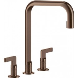 Kitchen tap Deck-mounted material: Brass Copper Brushed PVD, color: Bronze surface: Brushed Deck-mounted