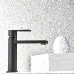 Wash basin tap Deck-mounted material: Brass mixer With push-open waste set Μ size Black Matt, color: Black surface: Matt Deck-mounted Wash basin tap Deck-mounted material: Brass mixer With push-open waste set Μ size Black Matt, color: Black surface: Matt Deck-mounted