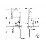 Kitchen tap Deck-mounted material: Inox with shower Black Metal Brushed PVD, color: Black surface: Brushed Deck-mounted Kitchen tap Deck-mounted material: Inox with shower Black Metal Brushed PVD, color: Black surface: Brushed Deck-mounted