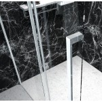 Shower enclosure Linear 140x200 8mm sliding surface: Glossy, color: Chrome Linear
