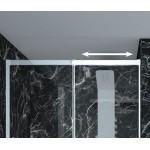 Shower enclosure Linear 140x200 8mm sliding surface: Glossy, color: Chrome Linear