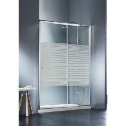 Shower enclosure Linear 110x180 5mm sliding stripes surface: Glossy, color: Chrome Linear