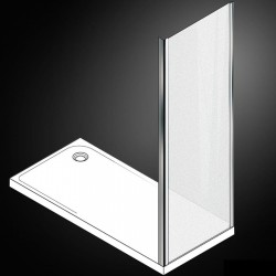 Shower enclosure Linear 90x180 5mm fixed Fabric surface: Glossy, color: Chrome Linear