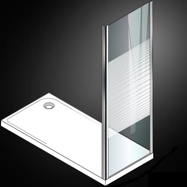 Shower enclosure Linear 70x180 5mm fixed Stripes surface: Glossy, color: Chrome Linear Shower enclosure Linear 70x180 5mm fixed Stripes surface: Glossy, color: Chrome Linear