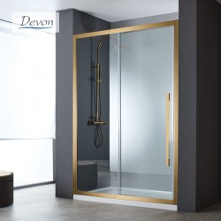 Shower enclosure Linear 120x200 6mm sliding bronze brushed surface: Brushed, color: Bronze Linear