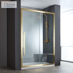 Shower enclosure Linear 100x200 6mm sliding Brushed Gold surface: Brushed, color: Gold Linear Shower enclosure Linear 100x200 6mm sliding Brushed Gold surface: Brushed, color: Gold Linear