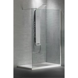 Shower enclosure Linear 70x200 8mm fixed surface: Matt, color: White Linear