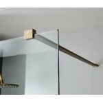 Shower enclosure Linear 130x200 8mm fixed surface: Brushed, color: Bronze Linear Shower enclosure Linear 130x200 8mm fixed surface: Brushed, color: Bronze Linear