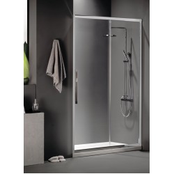Καμπίνα ντουζιέρας ευθύγραμμη 160x220 6mm συρόμενη επιφάνεια: Γυαλιστερή, χρώμα: Χρωμέ Ευθύγραμμες
