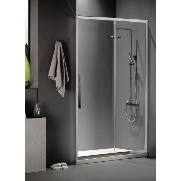 Shower enclosure Linear 160x220 6mm sliding surface: Glossy, color: Chrome Linear