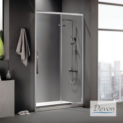 Shower enclosure Linear 120x220 6mm sliding surface: Glossy, color: Chrome Linear