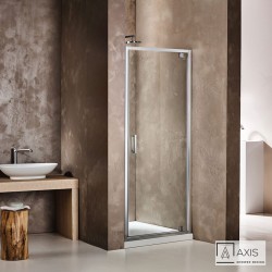 Καμπίνα ντουζιέρας ευθύγραμμη 80x185 6mm ανοιγόμενη επιφάνεια: Γυαλιστερή, χρώμα: Χρωμέ Ευθύγραμμες