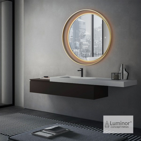 Mirror, shape: Round 82x82 material: Crystal, color: Bronze Mirrors Mirror, shape: Round 82x82 material: Crystal, color: Bronze Mirrors