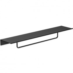 Ράφι με πετσετοθήκη 60x12,5 από ορείχαλκο Black Matt, χρώμα: Μαύρο επιφάνεια: Ματ Ράφια με πετσετοθήκη 