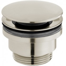 Βαλβίδα νιπτήρος click-clack/ συνεχούς ροής, Brushed Nickel χωρίς υπερχείλιση από ορείχαλκο επιφάνεια: Βουρτσισμένη, χρώμα: Χρωμέ Βαλβίδες
