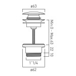 Waste Valve Without overflow material: Brass surface: Brushed, color: Bronze Waste overflows Waste Valve Without overflow material: Brass surface: Brushed, color: Bronze Waste overflows