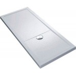 Ντουζιέρα ορθογώνια 140x70x4,5 από ακρυλικό με ενίσχυση προφίλ αλουμινίου και fiberglass, με βαλβίδα, χρώμα: Λευκό επιφάνεια: Γυαλιστερή Ορθογώνιες