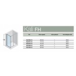 Καμπίνα ντουζιέρας ευθύγραμμη 68x195 6mm σταθερή FH68 (68-69,5), αναστρέψιμη, Crystal Clear, πλαϊνό panel διάφανο κρύσταλλο επιφάνεια: Ματ, χρώμα: Χρωμέ Ευθύγραμμες