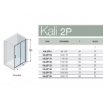 Shower enclosure Linear 134x195 6mm sliding reversible, 2P134 (134-140), Crystal Clear, transparent crystal glass surface: Glossy, color: Chrome Linear