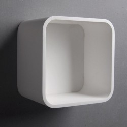Ράφι μπάνιου 30x20x30 από solid surface, χρώμα: Λευκό Ράφια μπάνιου