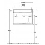 Bathroom mirror, shape: Rectangle 120x75 material: Crystal LED light, color: No color Mirrors