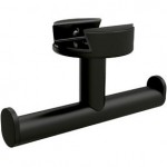 Hook double Hanging material: Brass, color: Black surface: Matt Hooks