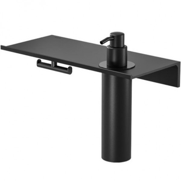 Dispenser material: Brass Wall-mounted, color: Black surface: Matt Soap dispensers