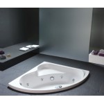Hydro massage bathtub Corner 120x120 material: Quaryl Carronite, color: White Corner