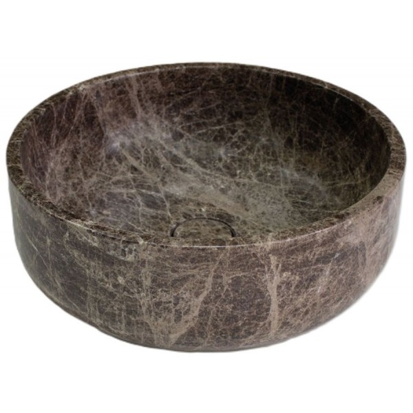 Washbasin Free standing 33x33x12,5 material: Marble Without hole Without overflow, color: Grey surface: Glossy Free standing