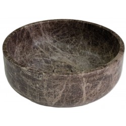 Washbasin Free standing 39x39x14 material: Marble Without hole Without overflow Emperador Dark, color: Grey surface: Glossy Free standing
