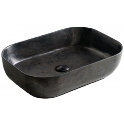 Washbasin Free standing 56x39x14 material: Marble Without hole Without overflow Black Marble, color: Black surface: Glossy Free standing