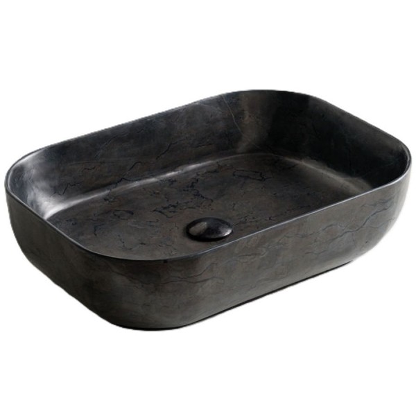 Washbasin Free standing 56x39x14 material: Marble Without hole Without overflow Black Marble, color: Black surface: Glossy Free standing Washbasin Free standing 56x39x14 material: Marble Without hole Without overflow Black Marble, color: Black surface: Glossy Free standing