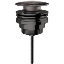 Waste Valve Without overflow material: Brass surface: Brushed, color: Black