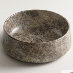 Washbasin Free standing 42x42x14 material: Marble Without hole Without overflow Emperador Dark, color: Grey surface: Glossy Free standing
