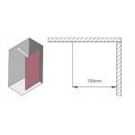 Shower enclosure Linear 70x200 8mm fixed surface: Glossy, color: Chrome Linear Shower enclosure Linear 70x200 8mm fixed surface: Glossy, color: Chrome Linear