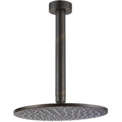 Shower head Ceiling-mounted 25x25 material: Brass, style: 1 spray Rusty Black, color: Bronze surface: Brushed Overhead showers
