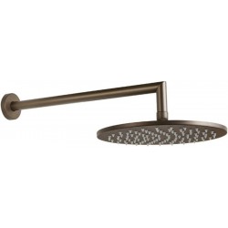Shower head Wall-mounted 25x25 material: Brass, style: 1 spray, color: Brown surface: Brushed Overhead showers