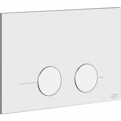 Πλακέτα εντοιχιζόμενου καζανακίου για καζανάκι Geberit Omega 12 από μέταλλο διπλής ενέργειας μηχανικά, χρώμα: Χρωμέ επιφάνεια: Γυαλιστερή Πλακέτες