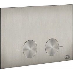 Πλακέτα εντοιχιζόμενου καζανακίου Steel Brushed, για καζανάκι Geberit Omega 12 από μέταλλο διπλής ενέργειας μηχανικά με έλασμα, χρώμα: Χρωμέ επιφάνεια: Βουρτσισμένη Πλακέτες