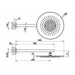 Shower head Wall-mounted 35,5x35,5 material: Brass, style: 1 spray, color: Black surface: Matt Overhead showers Shower head Wall-mounted 35,5x35,5 material: Brass, style: 1 spray, color: Black surface: Matt Overhead showers