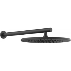 Shower head Wall-mounted 35,5x35,5 material: Brass, style: 1 spray, color: Black surface: Matt Overhead showers