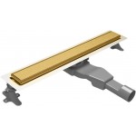 Shower channel slim Y6,00 – 8,00 cm material: Inox 60cm, color: Gold Shower channel slim Y6,00 – 8,00 cm material: Inox 60cm, color: Gold Linear shower drains