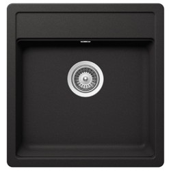 Νεροχύτης γρανιτένιος 49x51 χωρίς πάγκο ένθετος 1 γούρνα, χρώμα: Μαύρο Γρανιτένιοι